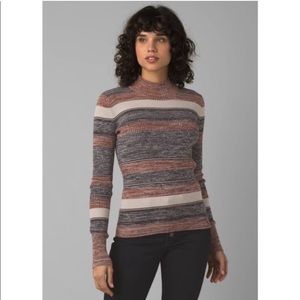 PRANA ACADIA SWEATER MAGNET GREY organic cotton